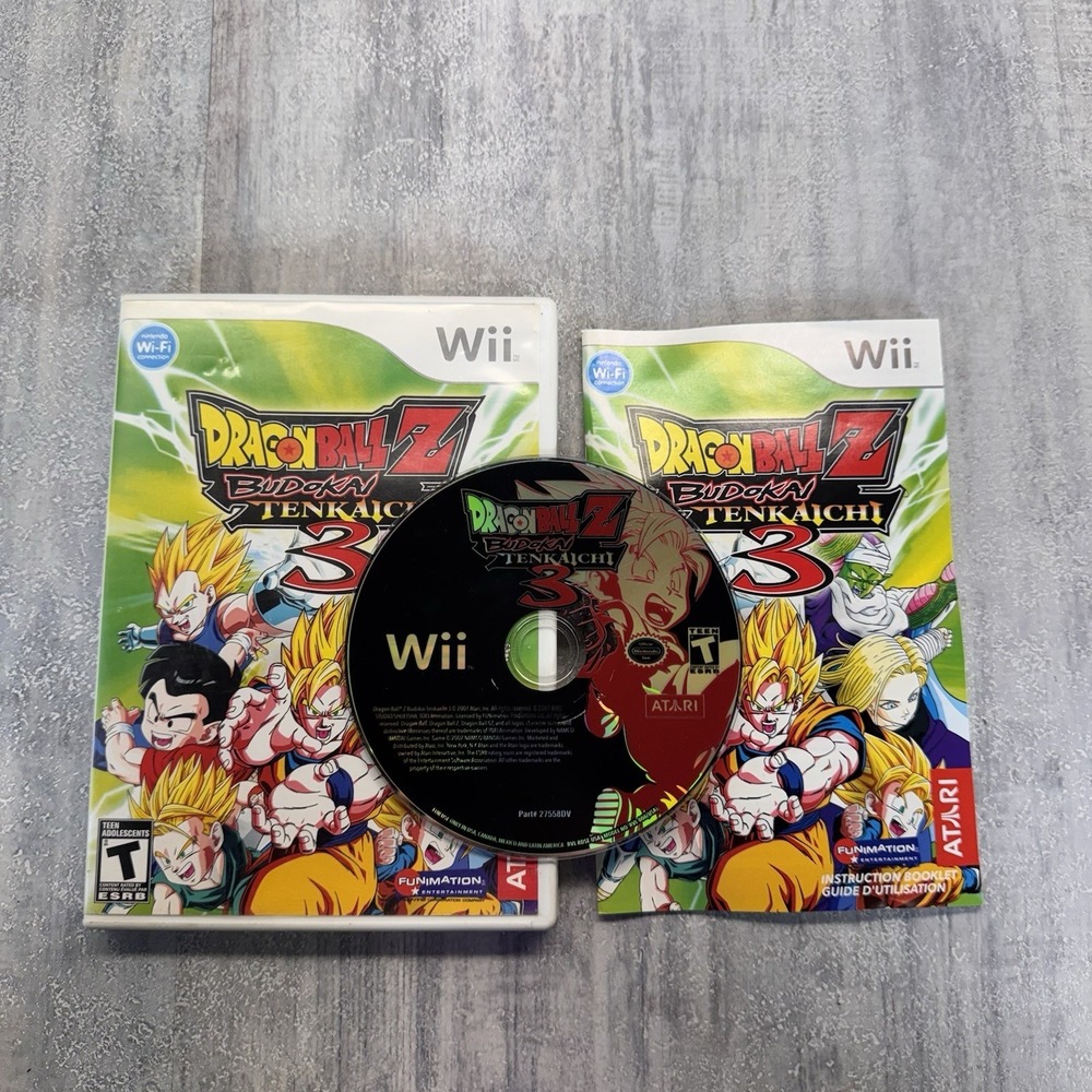 Dragon Ball Z Budokai Tenkaichi 3 (Nintendo Wii) Complete In Box CIB
